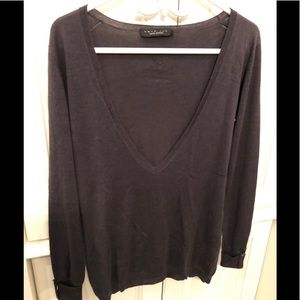 🍒Silk and cashmere v-neck sweater